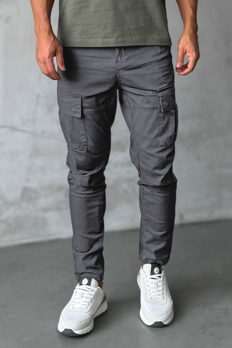 C.P. Company Серые мужские штаны-карго Lens detail