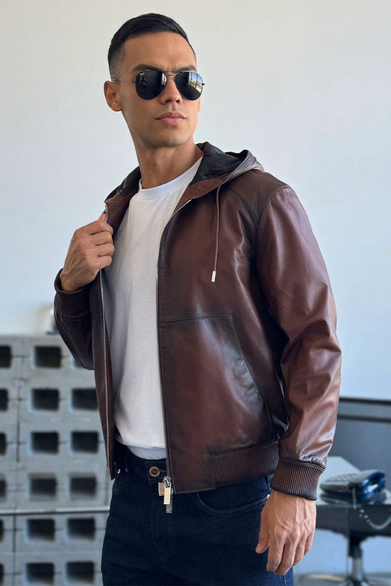 Designer Clothing Мужская кожаная куртка Berluti Premium