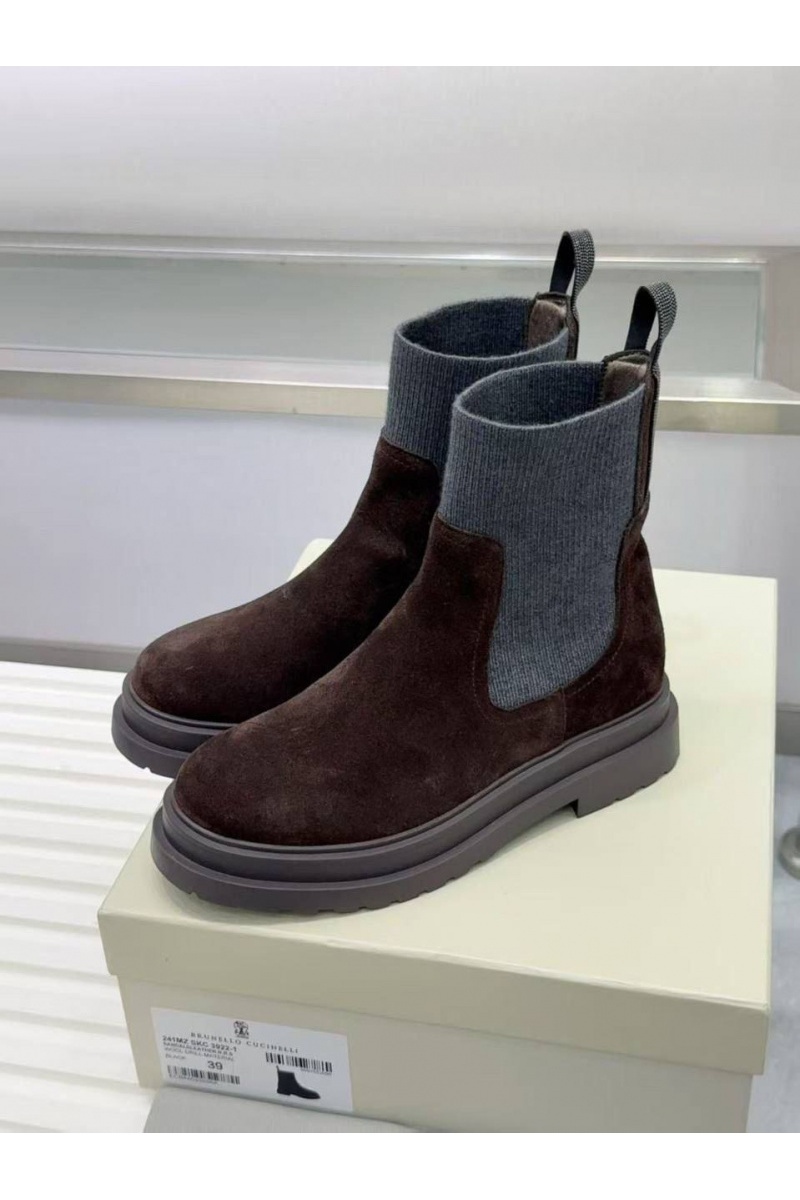 Designer Женские замшевые сапоги premium - Brown