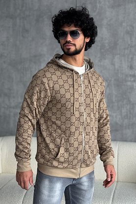 Двусторонняя кофта GG monogram - Beige