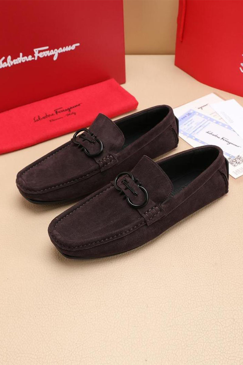 Salvatore Ferragamo Мужские замшевые мокасины 