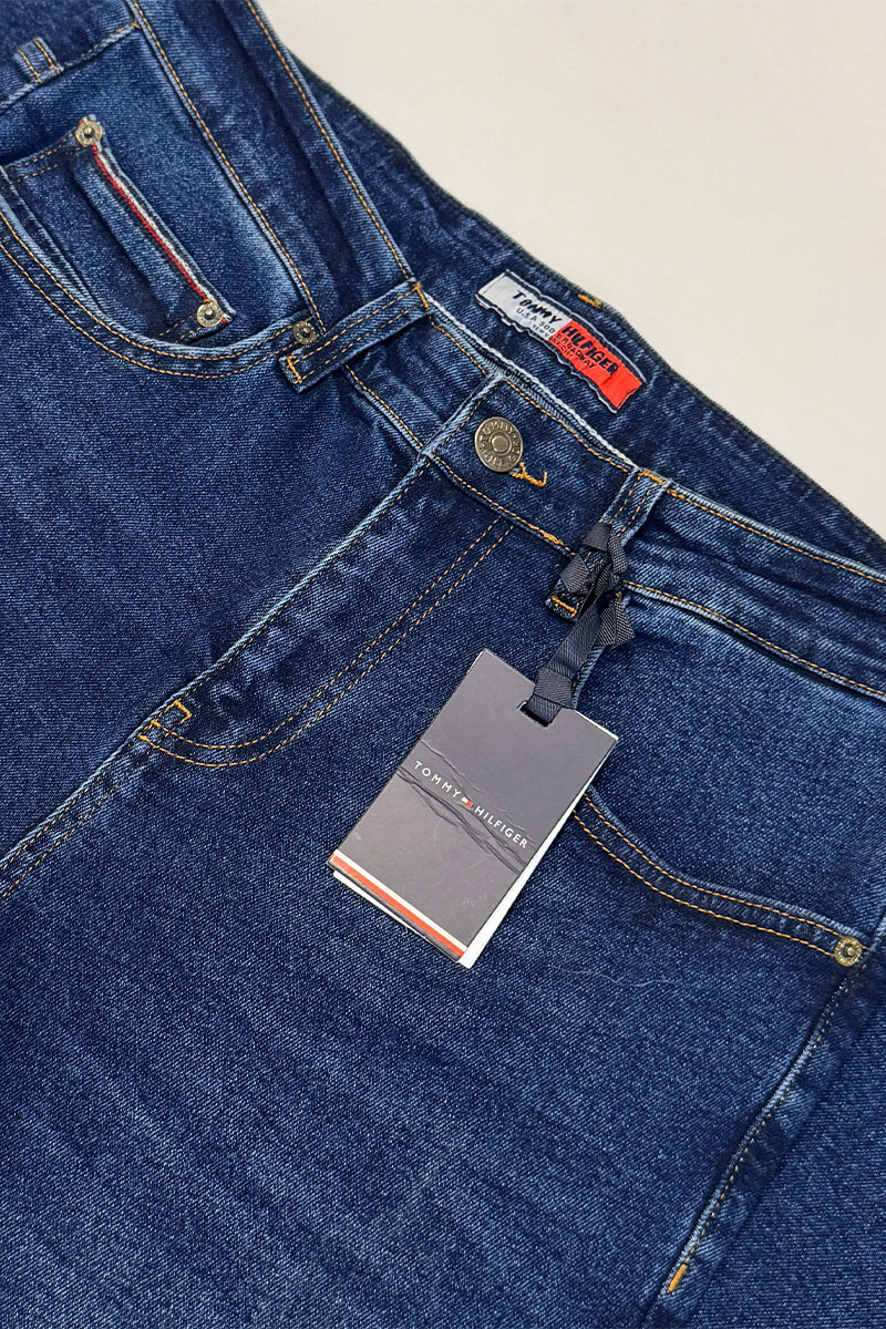 Tommy Hilfiger Мужские тёмно-синие джинсы 
