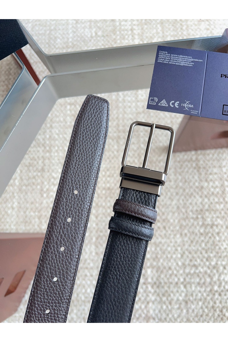 Prada Двусторонний кожаный ремень premium