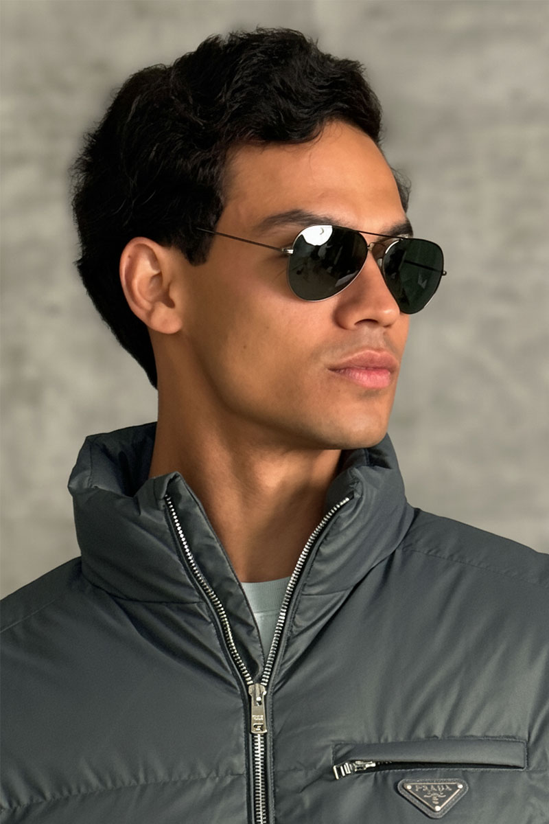 Ray Ban Солнцезащитные очки Aviator Large Metal - Green
