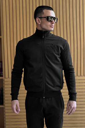 Кофта на молнии чёрного цвета 
