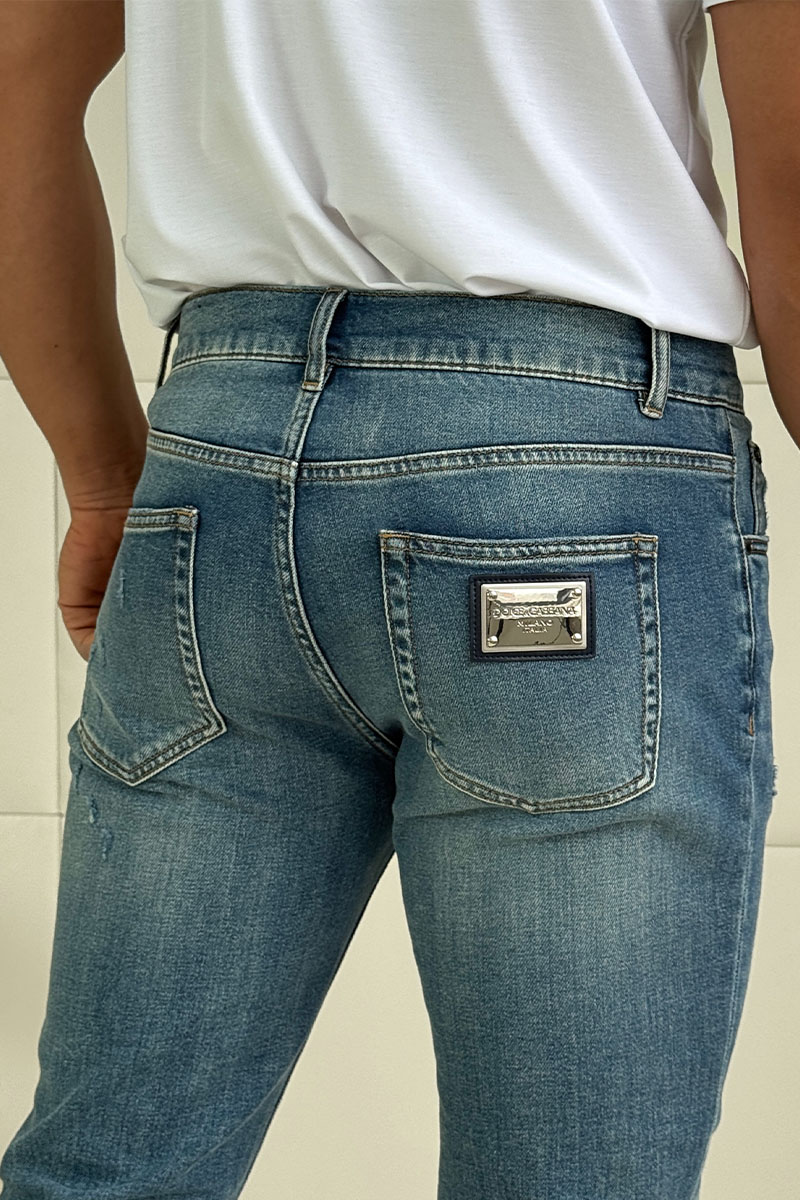 Dоlсе & Gаbbаnа Мужские синие джинсы comfort fit