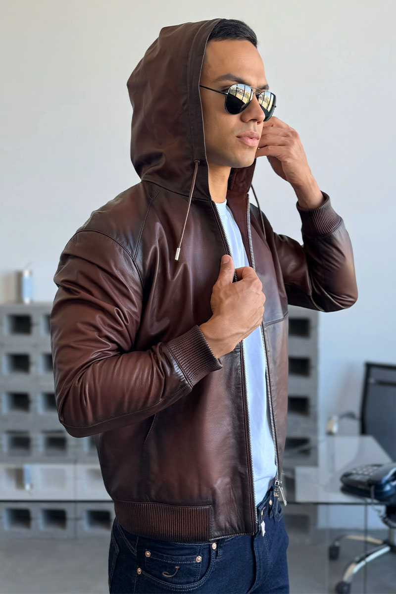 Designer Clothing Мужская кожаная куртка Berluti Premium