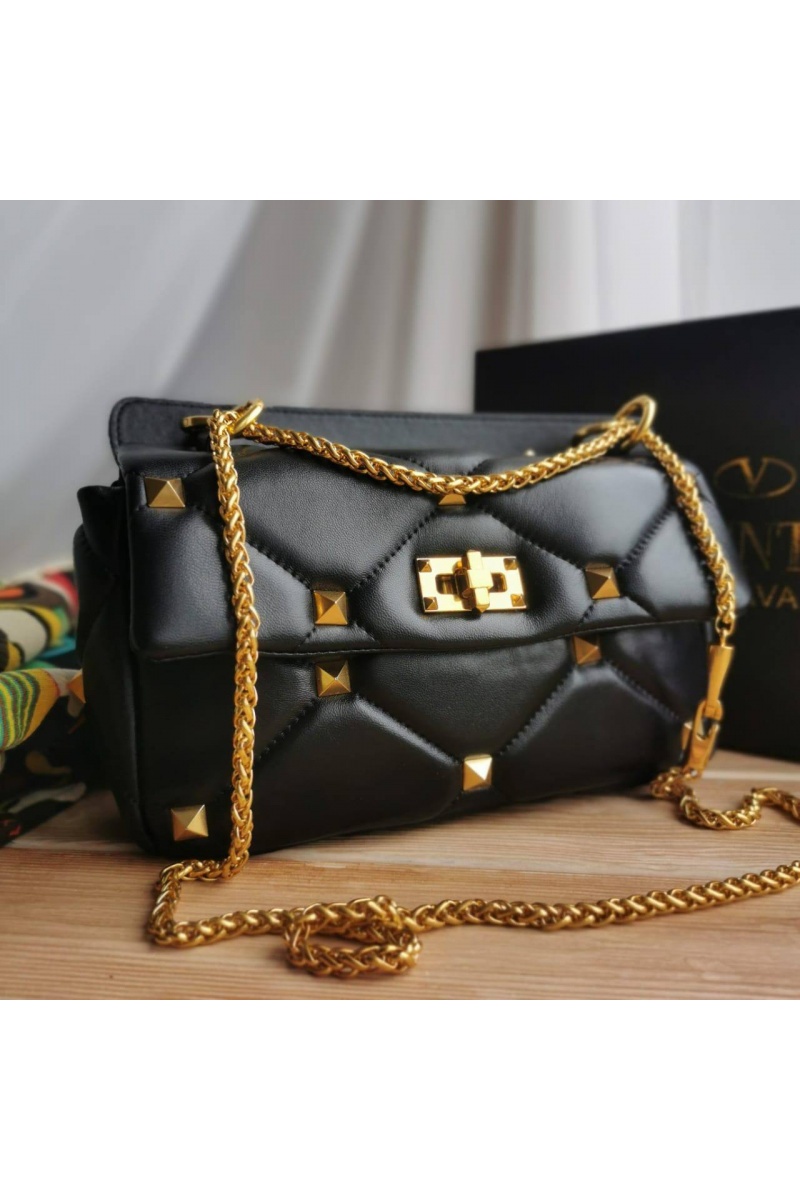 Valentino Женская сумка Roman Stud 25x14 см - Black