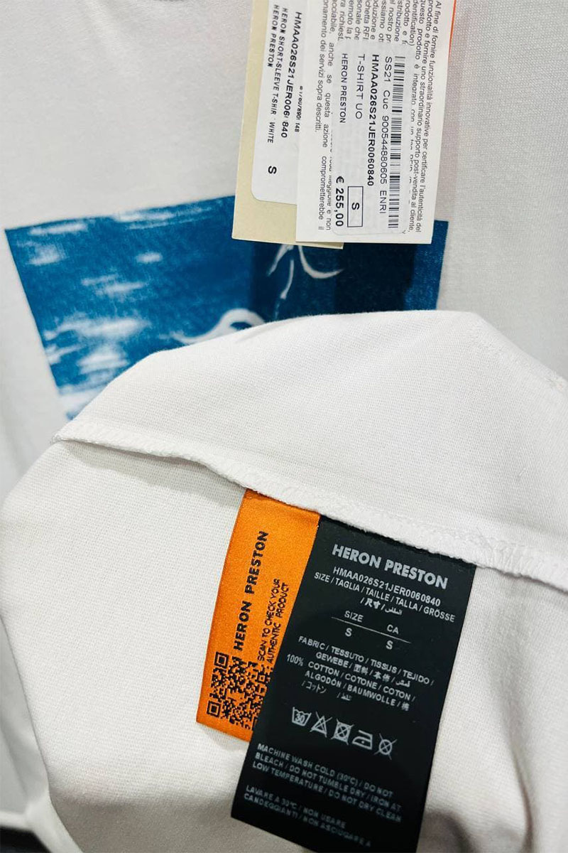 Heron Preston Белая оверсайз футболка - Blue Herons