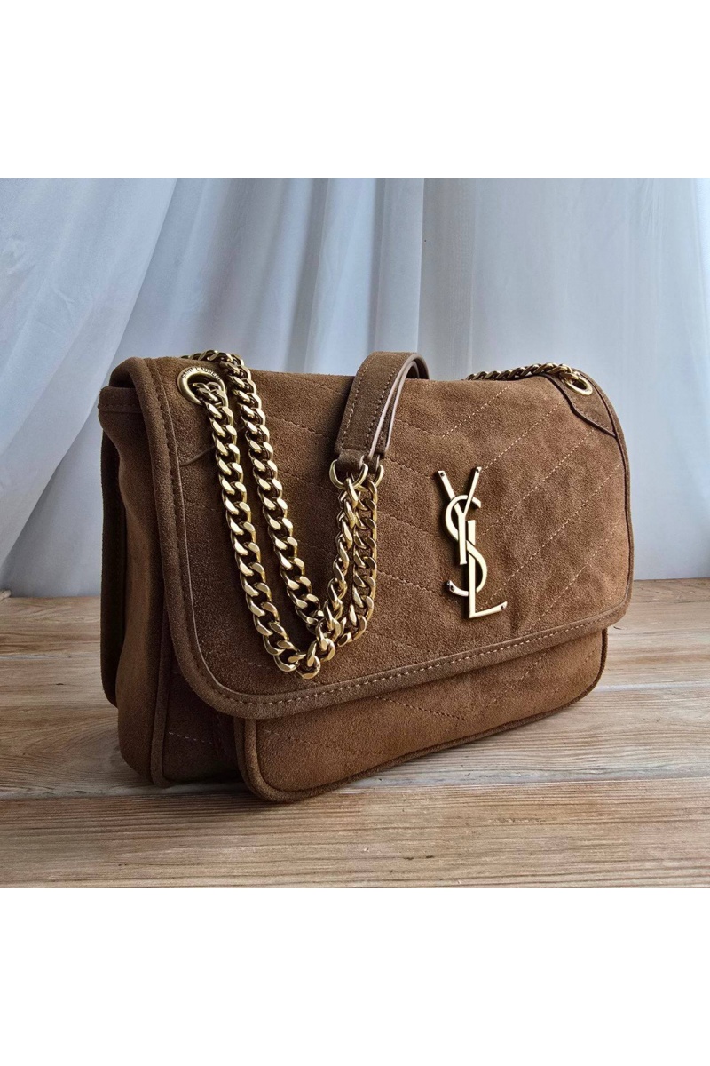 Yves Saint Laurent Замшевая сумка 22x15 см