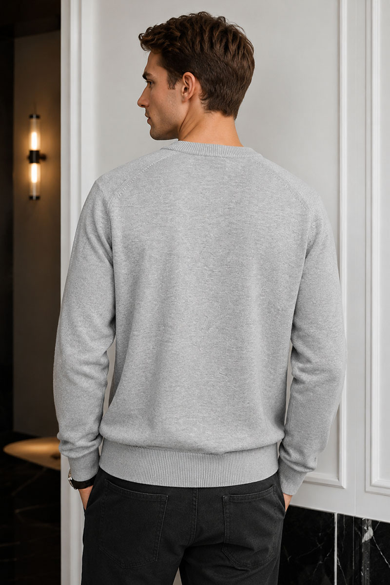 Tommy Hilfiger Мужской джемпер logo-embroidered - Grey