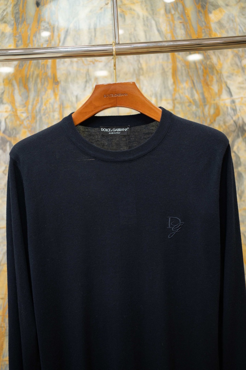 Dоlсе & Gаbbаnа Мужской тёмно-синий джемпер premium