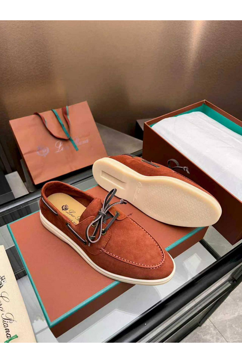 Loro Piana Женские замшевые лоферы premium