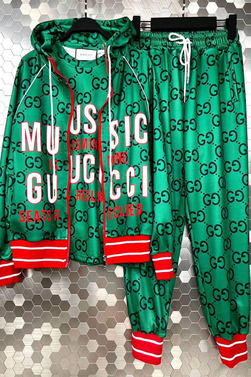 Gucci Женский костюм тройка зелёного цвета