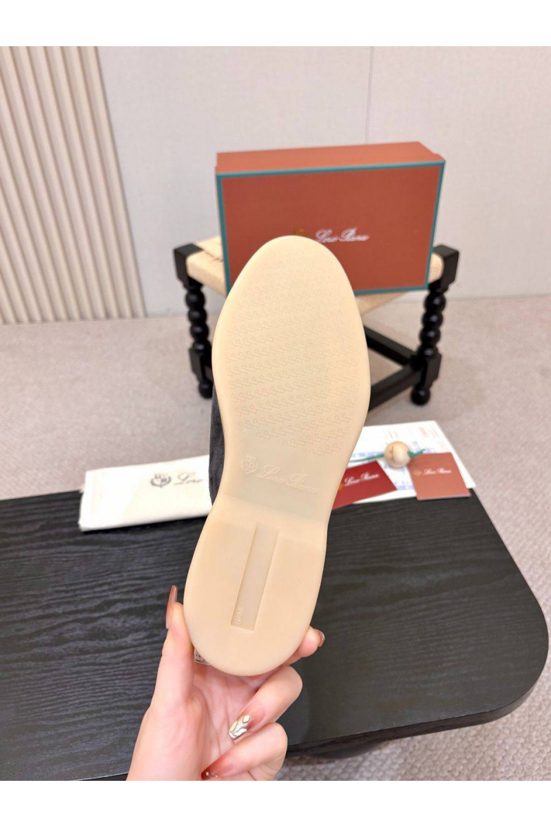 Loro Piana Мужские замшевые шлёпанцы