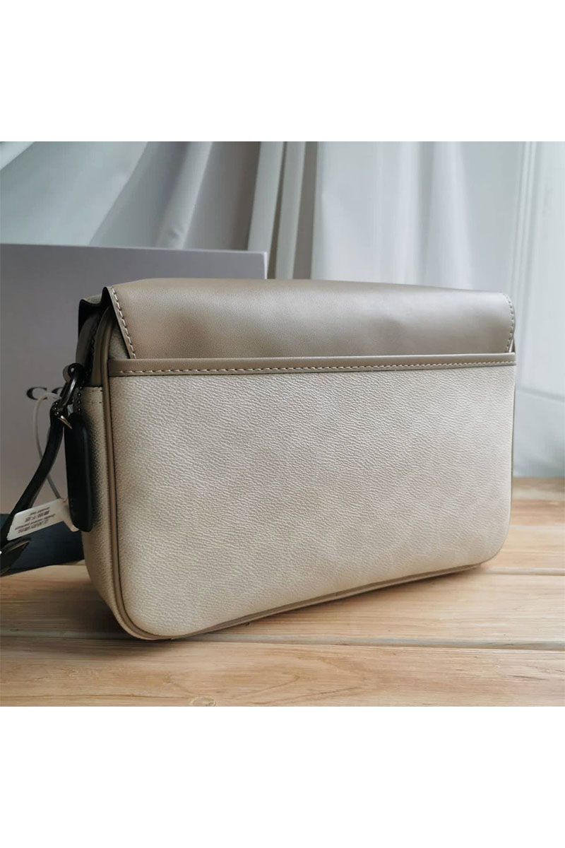 Coach Кожаная сумка Coach Track - Colorblock 28x20 см