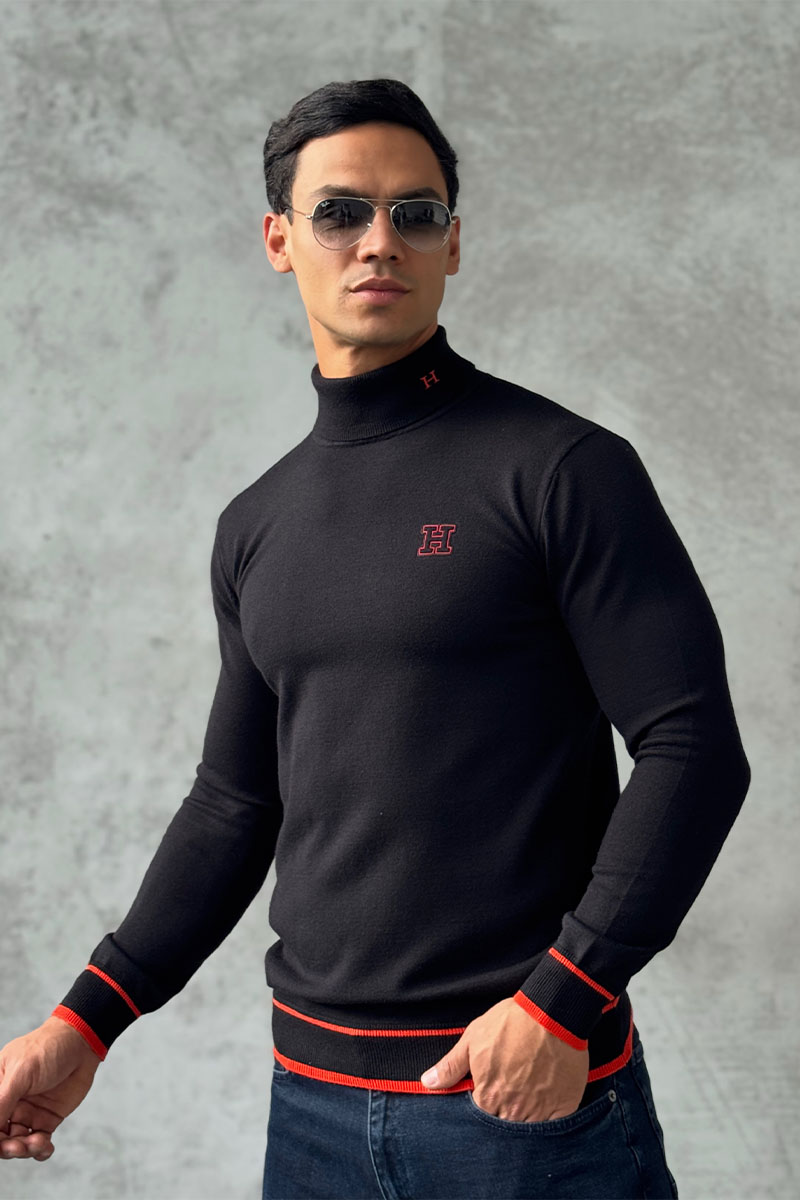 Hermes Мужская чёрная водолазка Premium