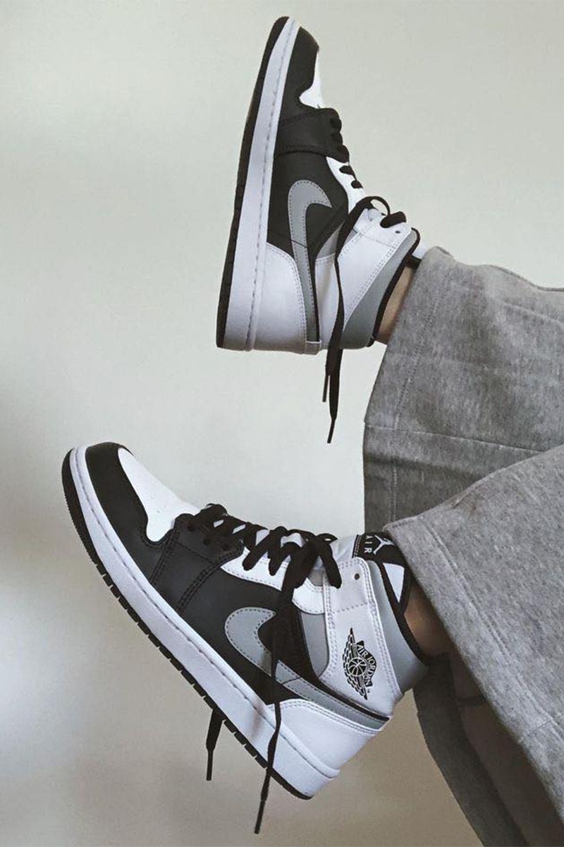 Nike Кроссовки AJ1 Mid - White / Shadow