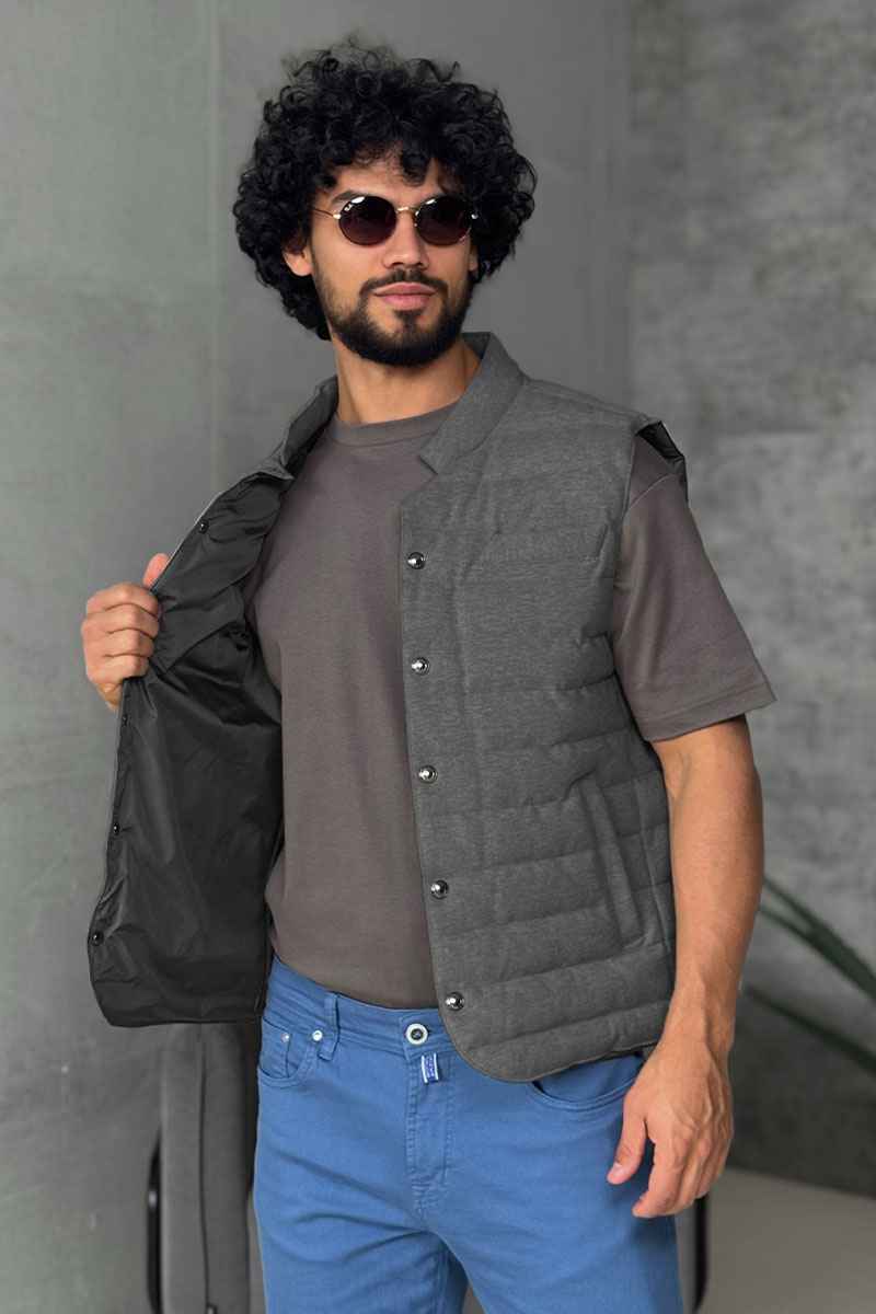 Loro Piana Мужской серый жилет 