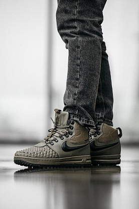 Кроссовки с мехом Lunar Force 1 Duckboot - Green