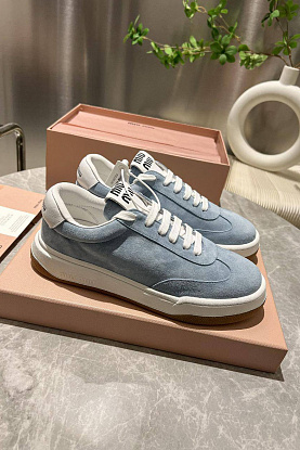 Женские замшевые кроссовки  Premium - Blue