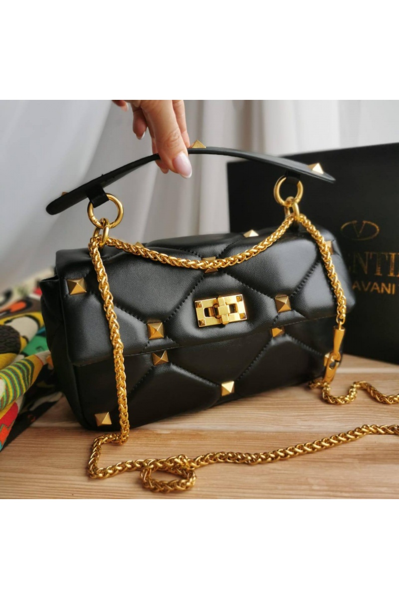 Valentino Женская сумка Roman Stud 25x14 см - Black