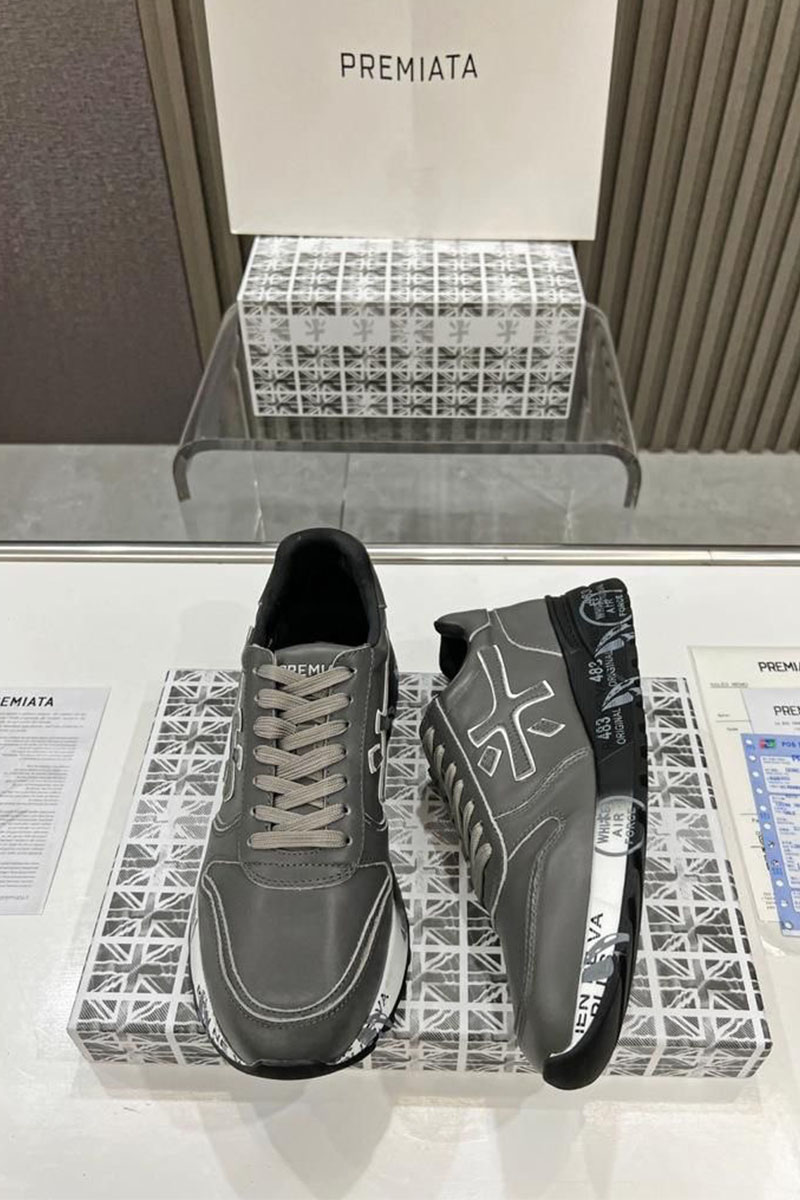 Premiata Кожаные кроссовки Mick - Grey