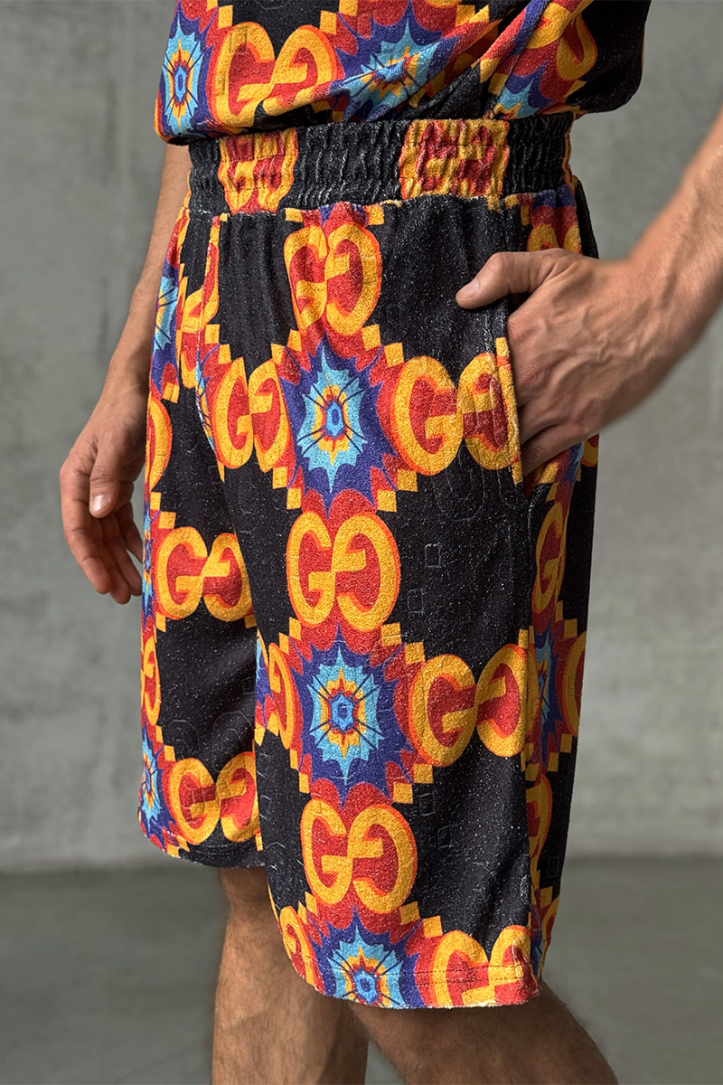 Gucci Брендовые мужские шорты GG logo all-over