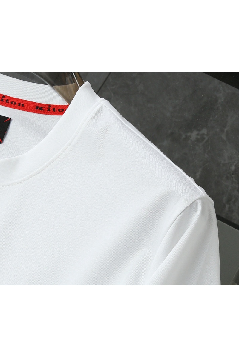 Kiton Мужская белая футболка premium