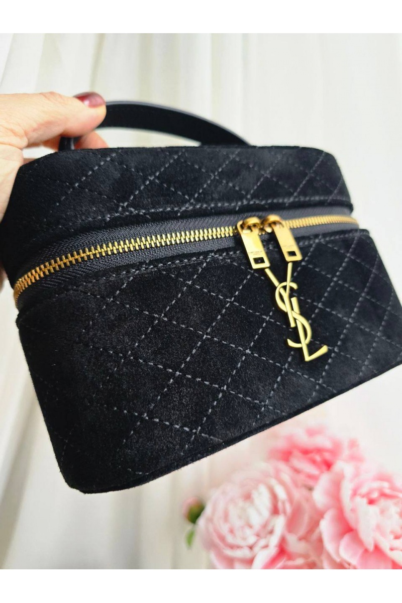 Yves Saint Laurent Замшевая сумка Gaby Vanity 17x12 см
