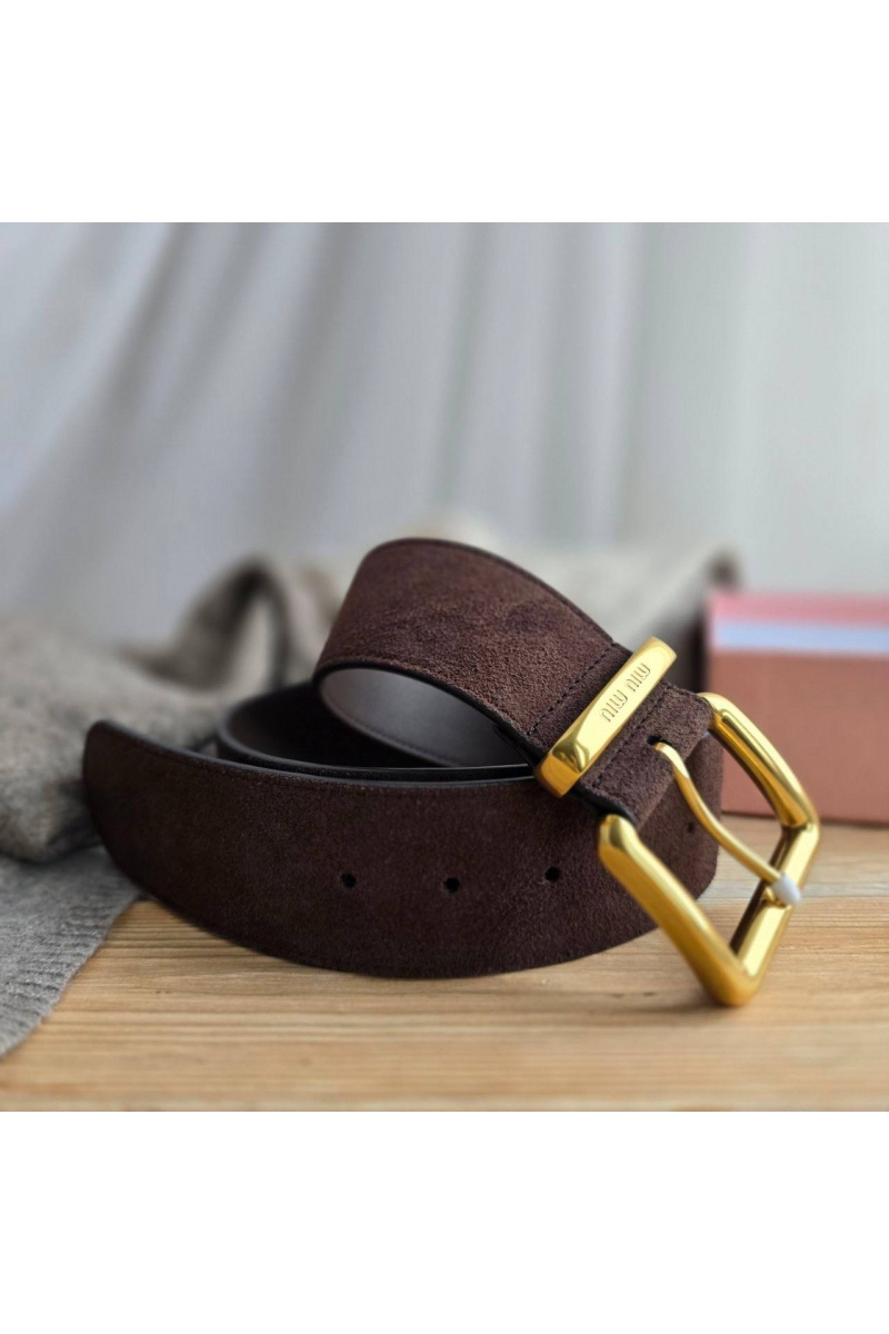 MIU MIU Замшевый ремень  - ширина 5см, длина 85 / 90 см