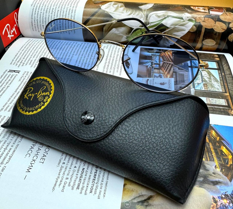 Ray Ban Солнцезащитные очки Oval Metal - Blue