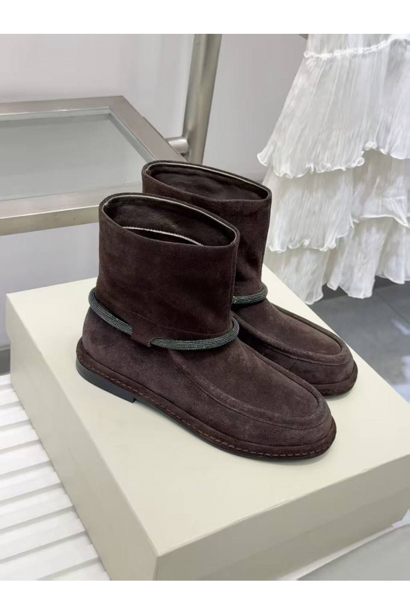 Designer Женские замшевые сапоги premium - Brown