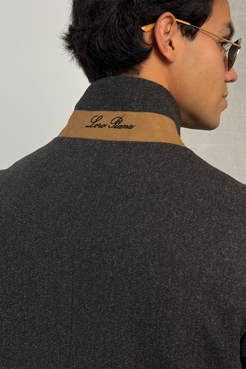 Loro Piana Мужское пальто серого цвета