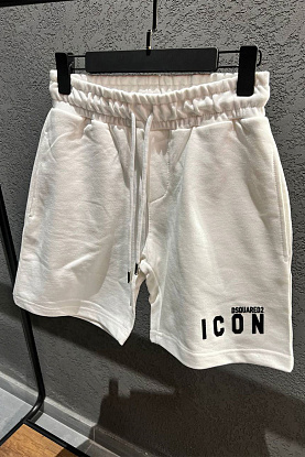 Мужские белые шорты ICON-logo