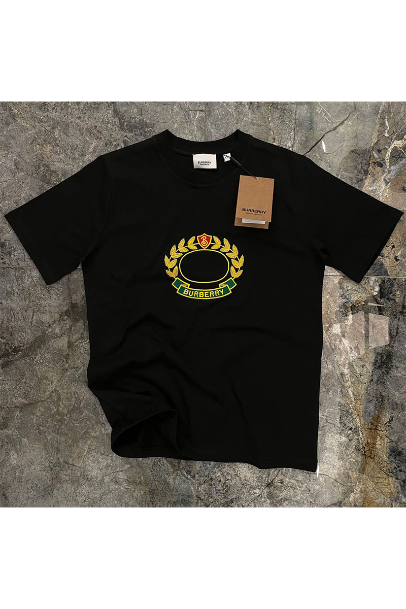 Burberry Чёрная футболка Oak Leaf 