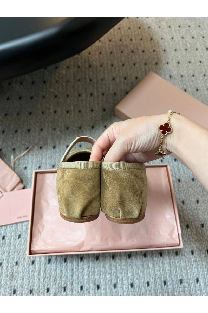 MIU MIU Женские замшевые балетки premium