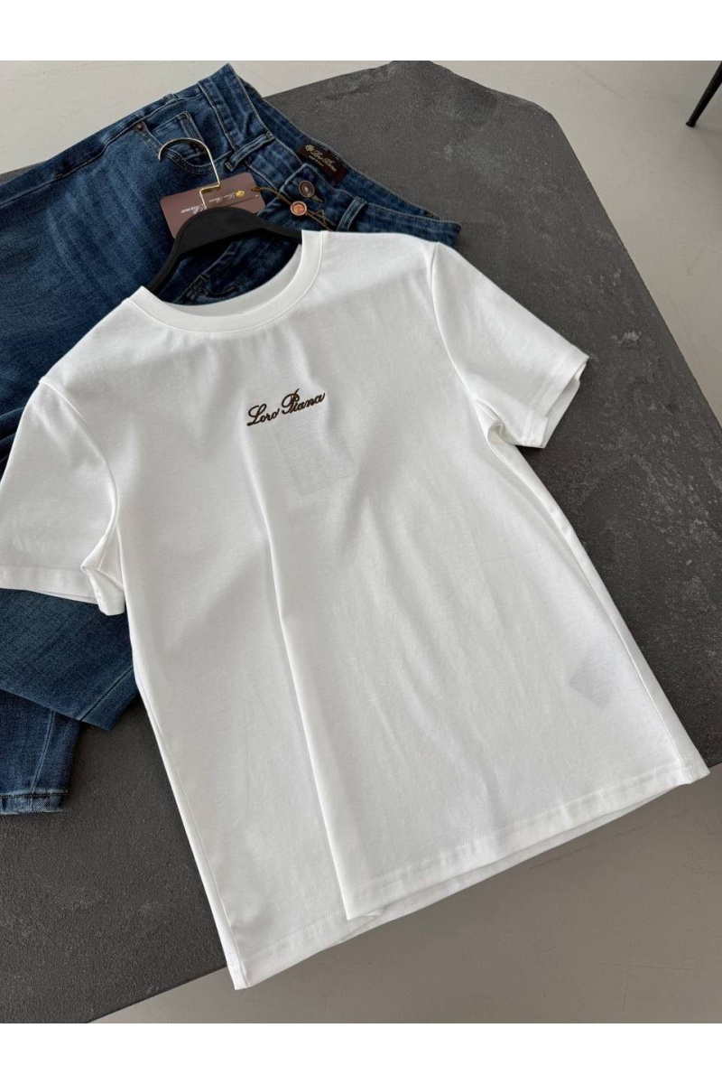 Loro Piana Женская базовая футболка premium - White