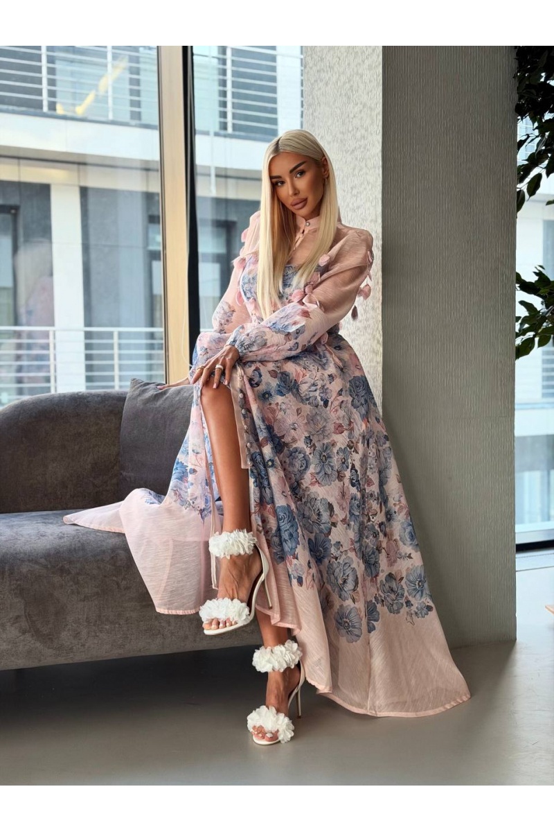 Zimmermann Женское платье с цветочным принтом розового цвета premium