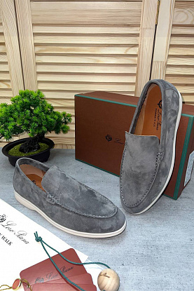 Замшевые лоферы Summer Walk - Grey