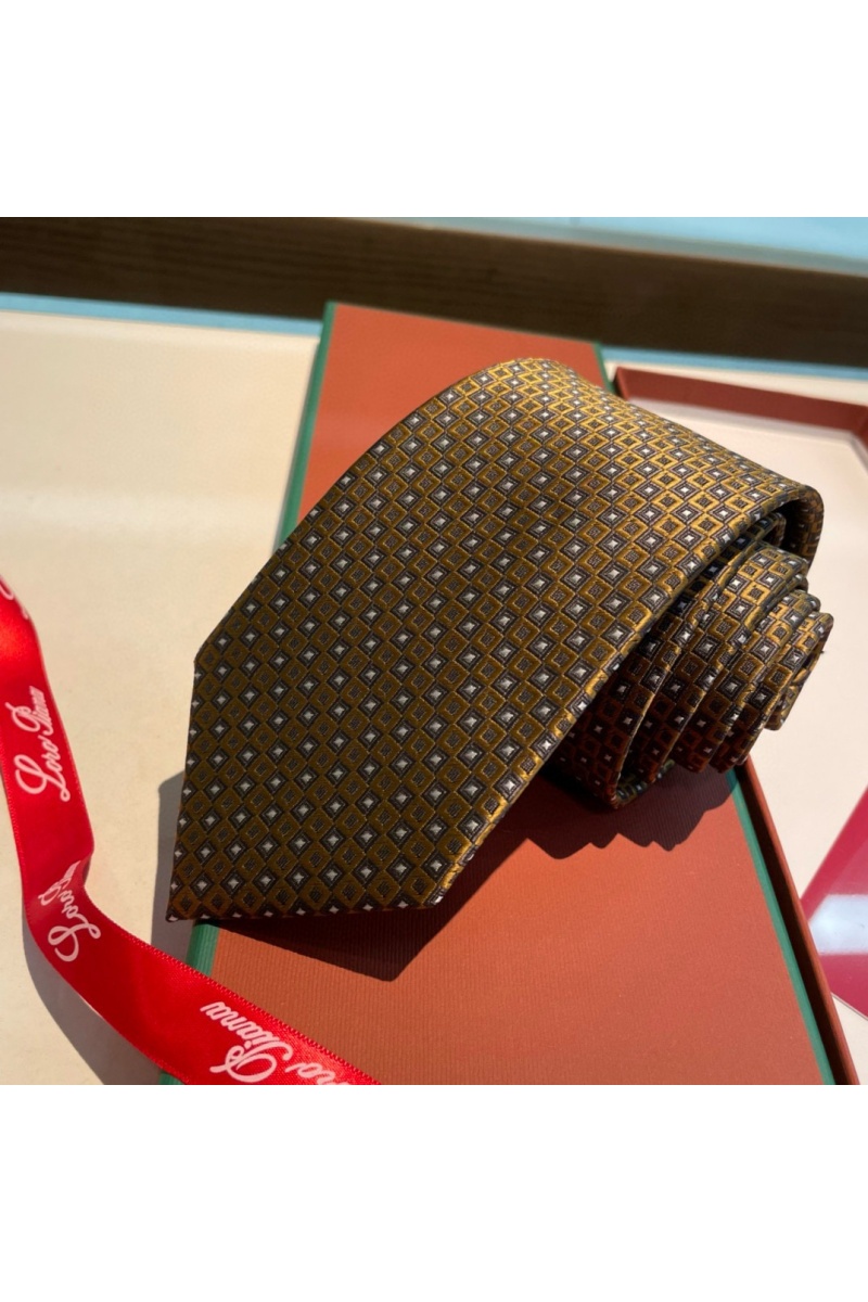 Loro Piana Галстук geometric logo-print premium - Brown