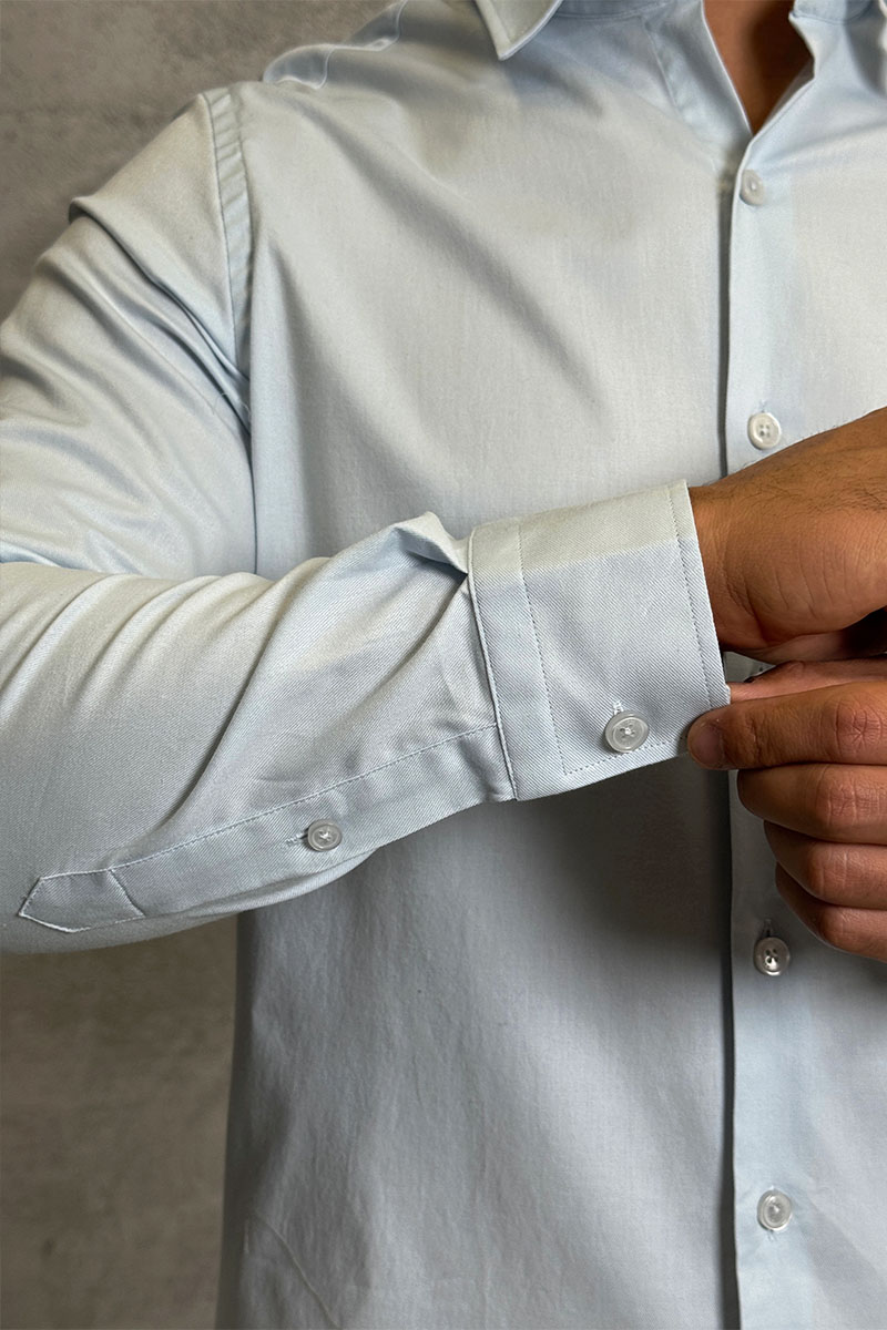 Burberry Мужская рубашка logo-embroidered - Blue 