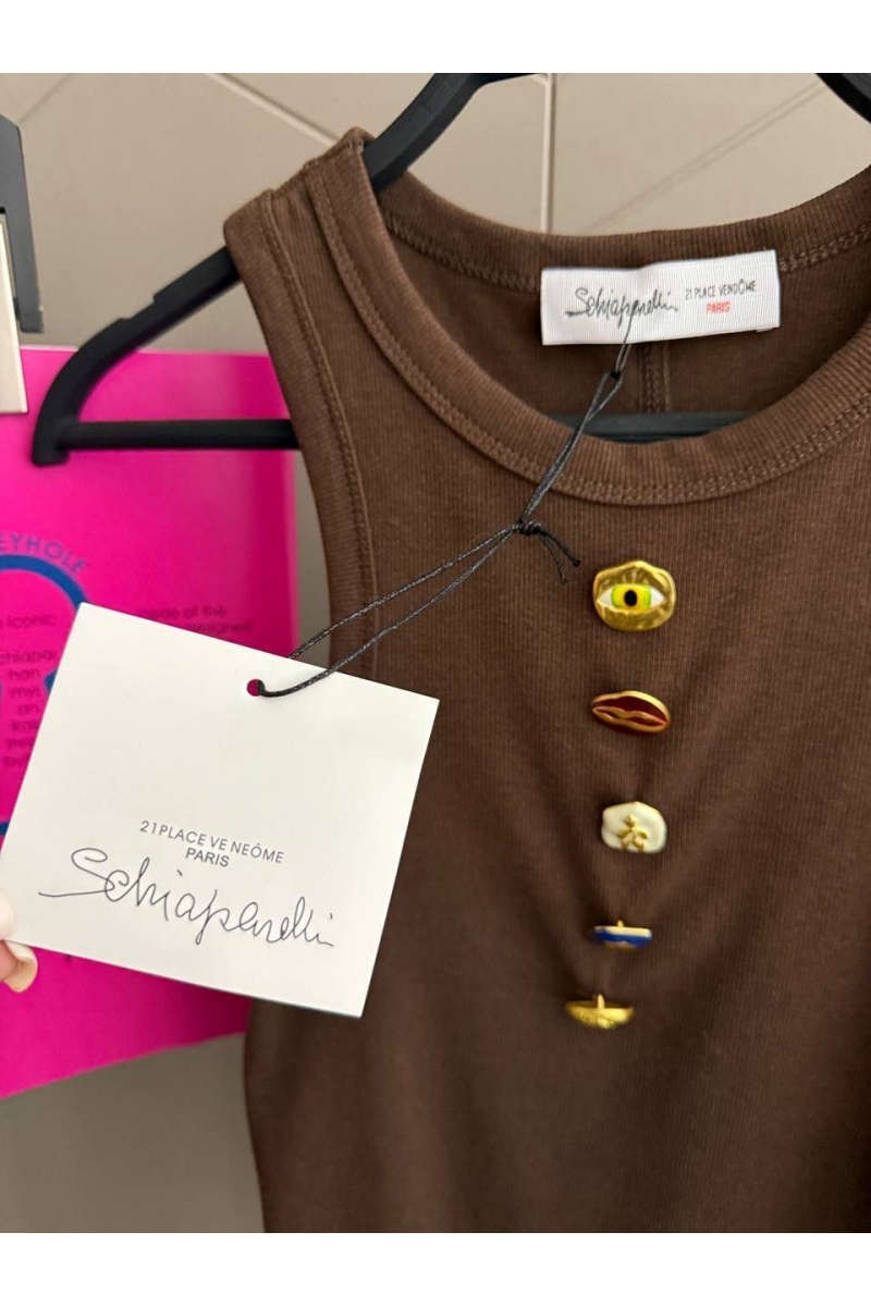 Schiaparelli Женская хлопковая майка premium - Brown