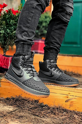 Кроссовки с мехом Lunar Force 1 Duckboot - Grey 