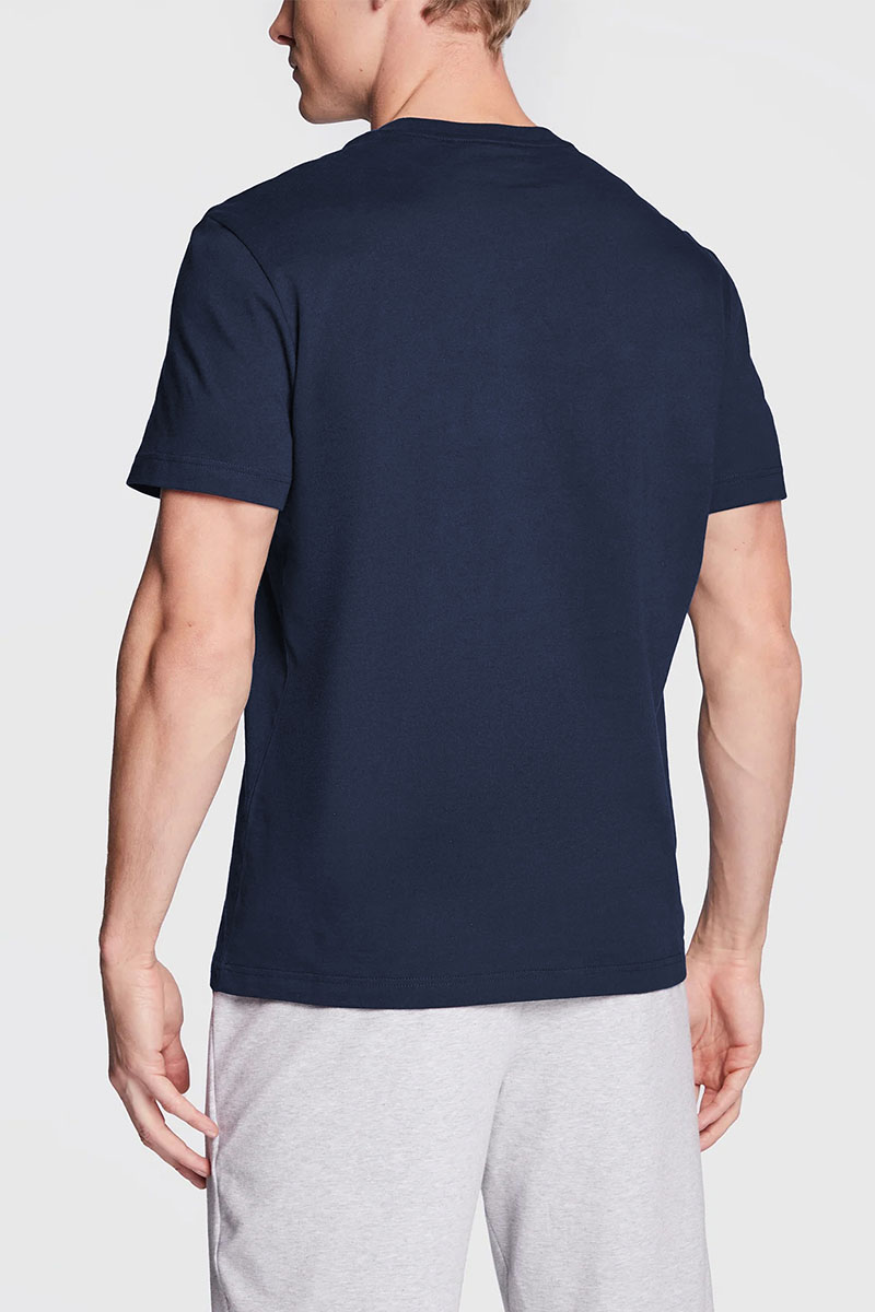 Lacoste Мужская синяя футболка logo-print 