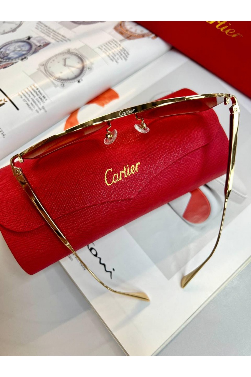 Cartier Солнцезащитные очки с коричневыми линзами