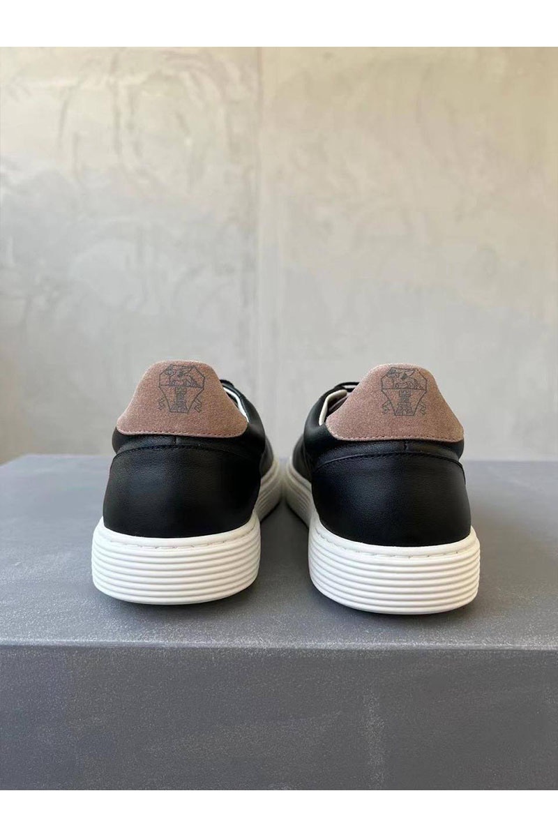 Designer Чёрные кожаные кроссовки  