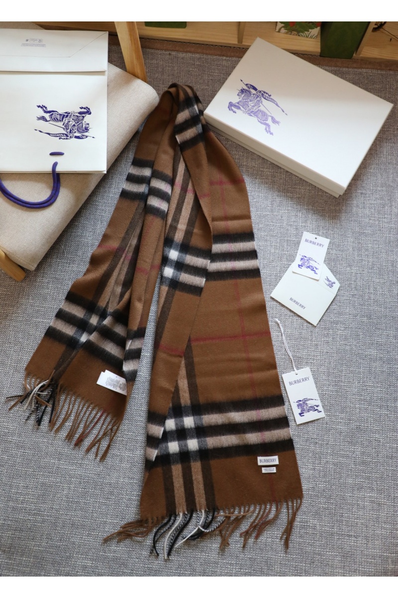 Burberry Шарф two-tone Check premium 168x30 см - Brown