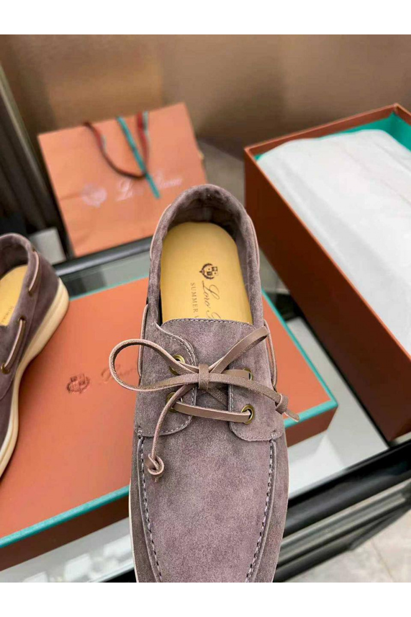 Loro Piana Женские замшевые лоферы premium