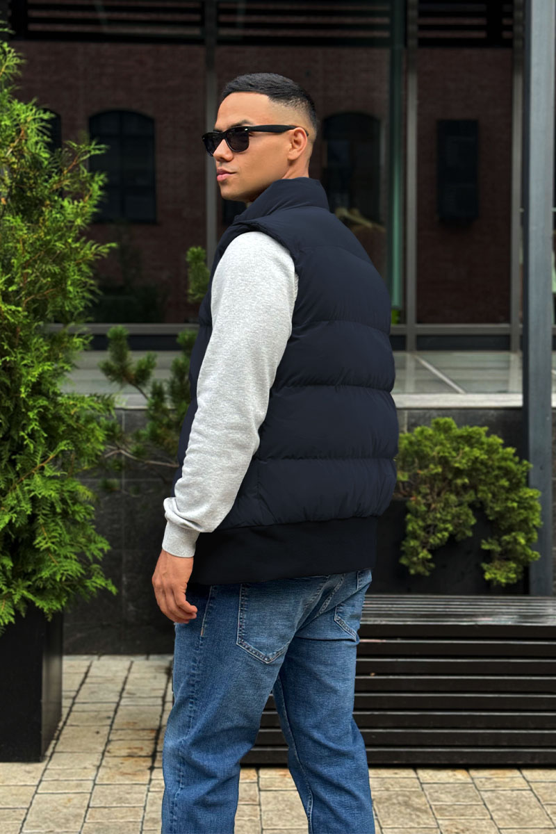 Dоlсе & Gаbbаnа Мужской синий жилет logo-plaque 